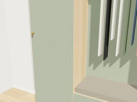 3D-Entwurf Flur, Detail