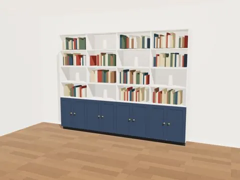 3D-Entwurf Arbeitszimmer und Büro, Schräg von vorn