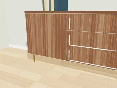 3D-Entwurf Wohnzimmer, Detail